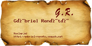 Gábriel Renátó névjegykártya